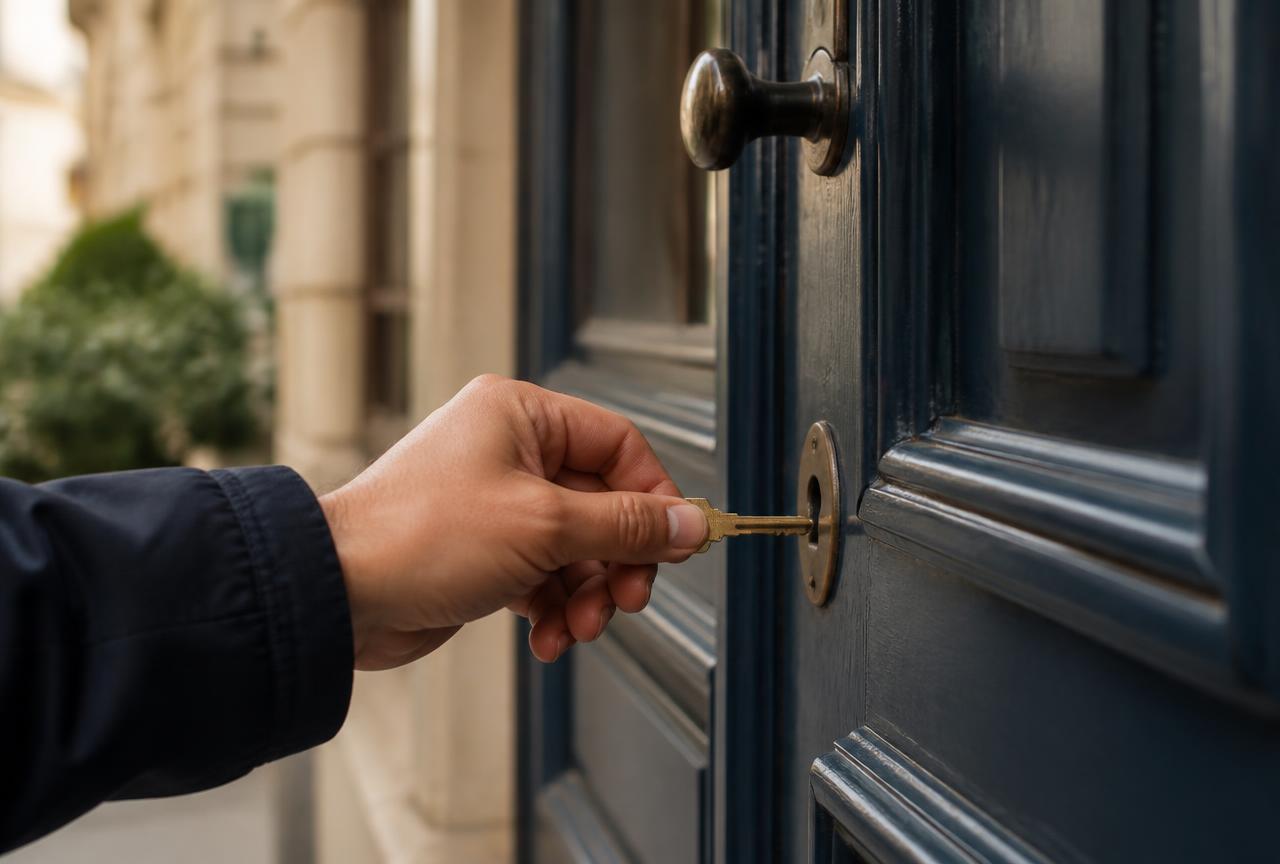 Apertura de la puerta de una vivienda con llave en Reus
